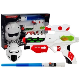 Space Laser Gun with Sword and Mask