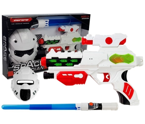 Space Laser Gun with Sword and Mask