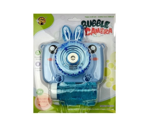 The camera blows soap bubbles Battery Blue Bubble Generator