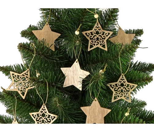 Christmas Wooden Star Bombs Christmas Tree Ornament