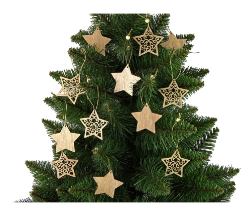 Christmas Wooden Star Bombs Christmas Tree Ornament