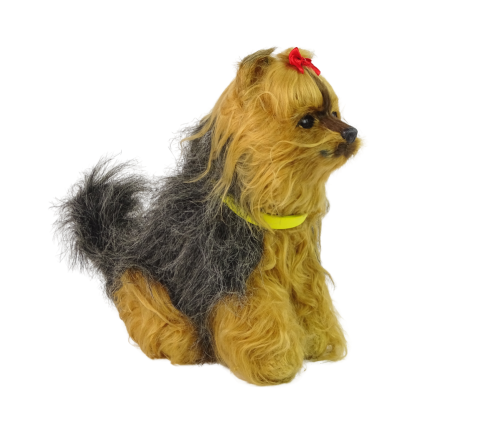 Interactive Plush Dog Soft fur Breed Yorkshire terrier Stroke its head and learn its functions