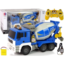 Concrete Truck Remote Controlled Blue 2.4G Rotating Pear Truck