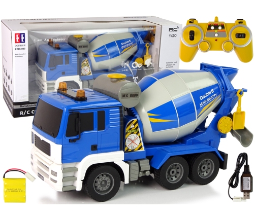 Concrete Truck Remote Controlled Blue 2.4G Rotating Pear Truck