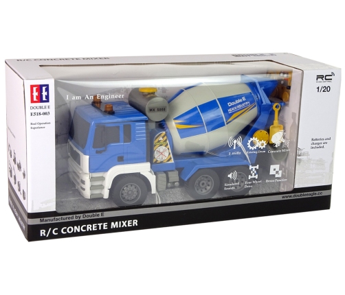 Concrete Truck Remote Controlled Blue 2.4G Rotating Pear Truck