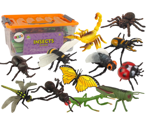 Insect Figure Set Accessories In Box 22 pcs.