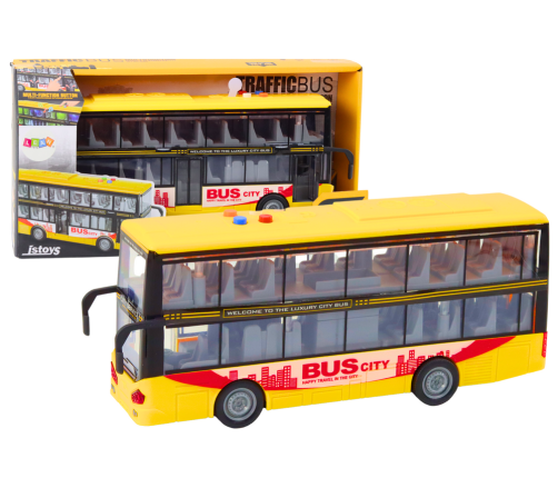 Double-Decker Bus 1:16 Lights Sounds Drive Yellow