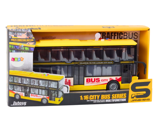 Double-Decker Bus 1:16 Lights Sounds Drive Yellow