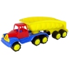 Large Car with Trailer 45cm Yellow