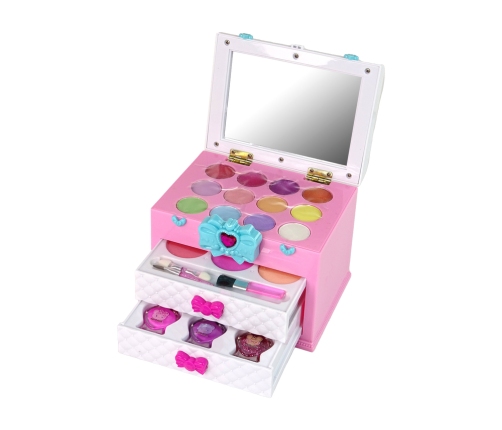 Beauty Kit in Suitcase Pink White