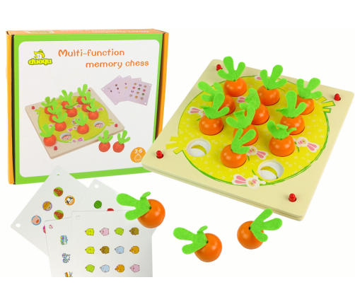 Wooden Carrots Memory Game