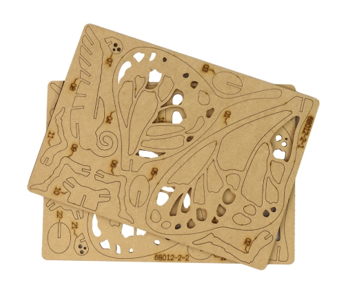 Wooden 3D Butterfly Spatial Puzzle Educational Assemblage 22 Elements