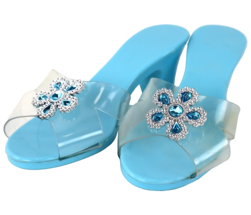 Princess Set Costume Crown Jewelry Wand Shoes Blue 8 pcs.