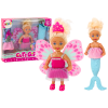 2in1 Mini Doll Mermaid Fairy Tail Wings