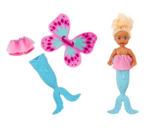 2in1 Mini Doll Mermaid Fairy Tail Wings