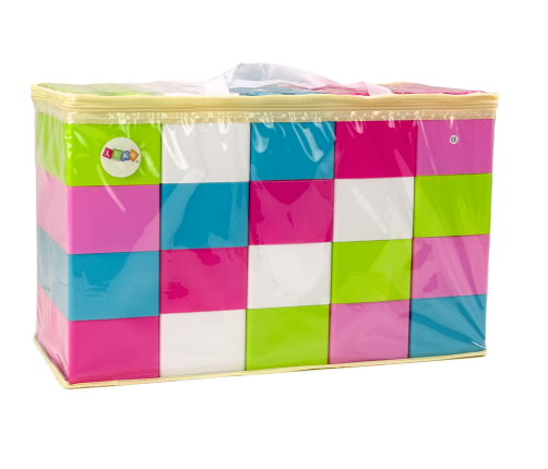 Large Oblong Construction Blocks in a Bag Colored Stickers 20 pcs