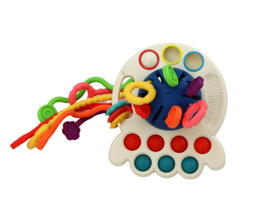 Colorful Octopus Teether Sensory Toy for Babies