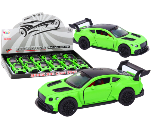 Toy Car Sports Car 1:32 Friction Drive Matte Green