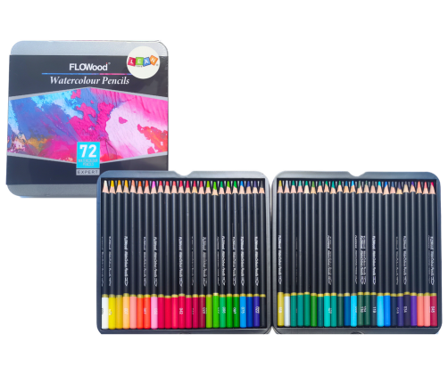 Set of 72 Dissolvable Colored Pencils