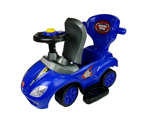 Машина каталка с ручкой Mega Car 3in1 Blue