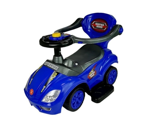 Машина каталка с ручкой Mega Car 3in1 Blue