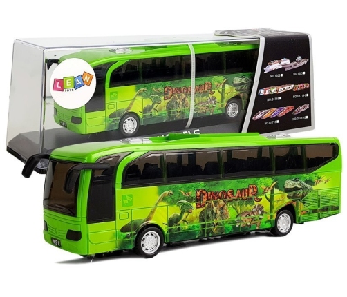 Jurassic Park Bus Green Dinosaurs Spring Drive Light Sound