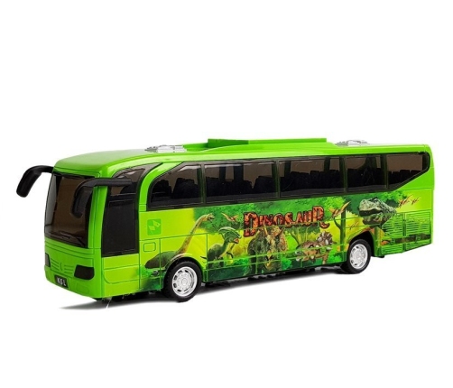 Jurassic Park Bus Green Dinosaurs Spring Drive Light Sound