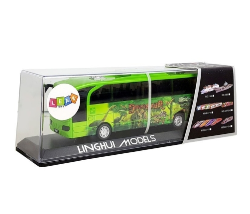 Jurassic Park Bus Green Dinosaurs Spring Drive Light Sound