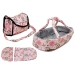 Alice Doll Pram Carrier Bag Pink in Flowers