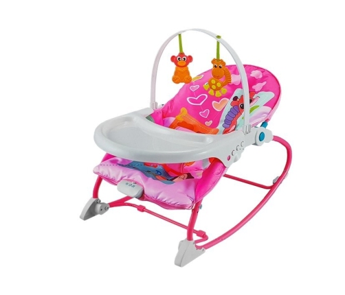 Cradle Rocker Chair 2 in 1 Feeding Chair Pink