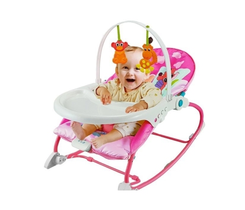 Cradle Rocker Chair 2 in 1 Feeding Chair Pink