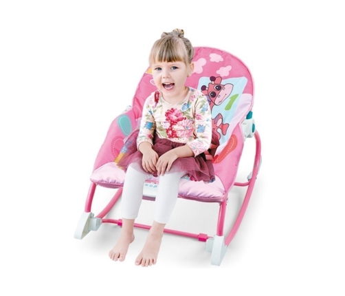 Cradle Rocker Chair 2 in 1 Feeding Chair Pink