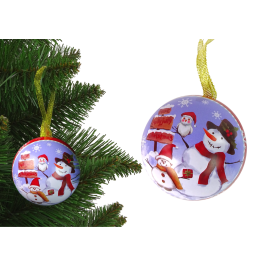 Christmas Metal Bauble Snowman Tree Ornament