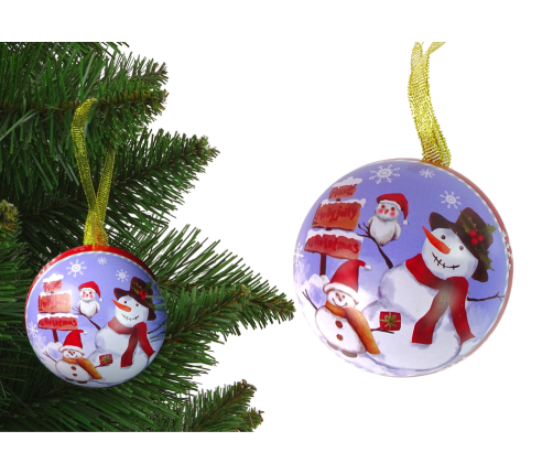 Christmas Metal Bauble Snowman Tree Ornament