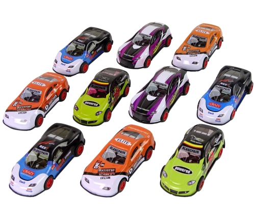 Resorak Cars Set 1:55 Metal Sports 10pcs.