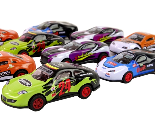 Resorak Cars Set 1:55 Metal Sports 10pcs.