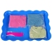 Magic Kinetic Sand + accessories for creating desserts  3 colours of sand