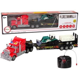 Set of Vehicles Red Truck 60 cm + Excavator with Trailer  Remote-controlled R/C