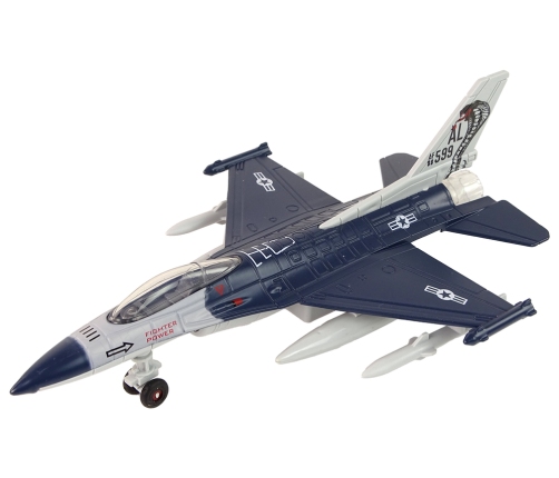 Airplane Friction Drive Lights Sounds 1:72 Navy