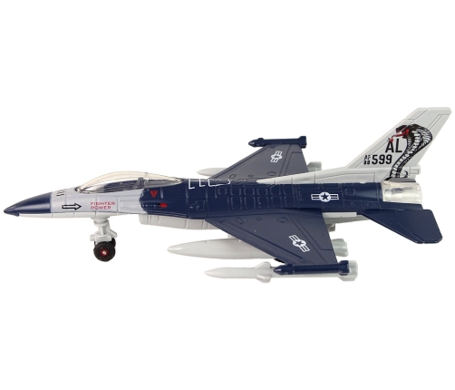 Airplane Friction Drive Lights Sounds 1:72 Navy