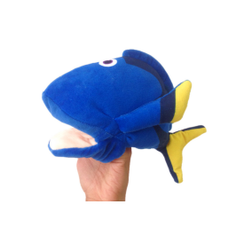 Plush Blue Fish Mascot Puppet 25 cm