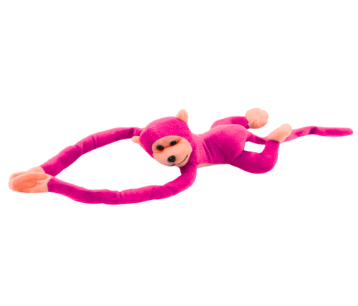 Plush Monkey Mascot with Sound, Dark Pink 60 cm