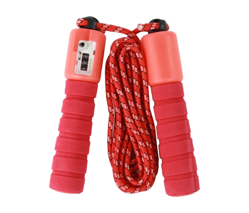 Red Skipping Rope With Counter 275cm Fitness Adjustment