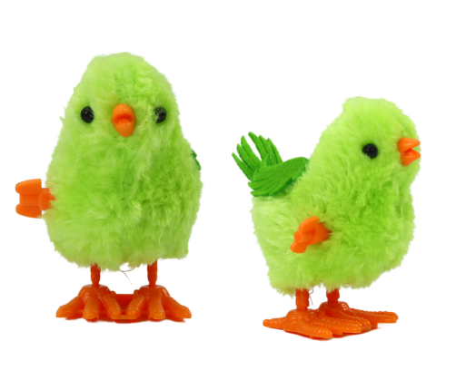 Jumping Chicken Toy Wind-Up Figurine Green