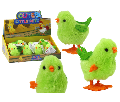 Jumping Chicken Toy Wind-Up Figurine Green