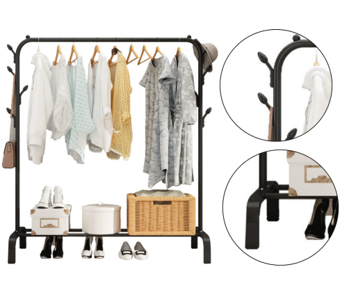 Standing Clothes Hanger Shoes Freestanding Wardrobe