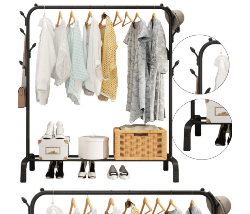 Standing Clothes Hanger Shoes Freestanding Wardrobe