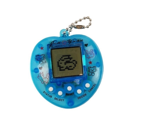 Electronic Animal Tamagotchi Blue with short chain