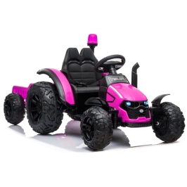 Bērnu elektriskais traktors ar piekabi HZB-200 Pink