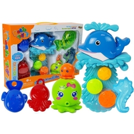 Dolphin Bathing Kit Sea Animals Plastic Waterfall